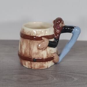 Twin Winton Pottery Hillbilly Men Of The Mountain Mug Kitsch Country Barrel